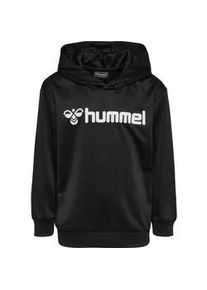 Kapuzensweatshirt Hummel "HMLLOGO HOODIE KIDS", M&auml;dchen, Gr. 164, schwarz, Obermaterial: 100% Polyester, Sweatshirts, f&uuml;r Kinder