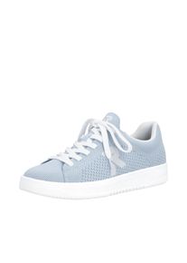 Plateausneaker RIEKER SPORT, Damen, Gr. 39, hellblau, Textil, unifarben, Schuhe Plateausneaker, Slip-on Sneaker, Halbschuh, Freizeitsneaker mit aufgesetzter Schn&uuml;rung