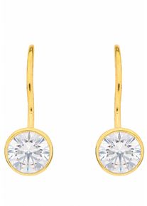 Adelia&acute;s Paar Ohrh&auml;nger ADELIA&acute;S "333 Gold Boutons mit Zirkonia &Oslash; 6,1 mm", gold, Ohrringe, Damen, mit Zirkonia, Gelbgold 333, Paar Ohrh&auml;nger