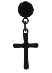 Adelia&acute;s Kreuzanh&auml;nger ADELIA&acute;S "Unisex Anh&auml;nger &iquest; Kreuz Kreuzanh&auml;nger aus Edelstahl", schwarz, Schmuckanh&auml;nger, Damen, Edelstahl, Kreuzanh&auml;nger