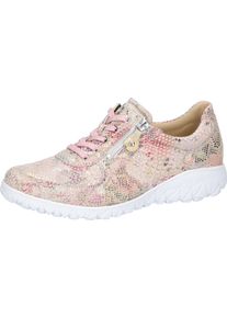 Waldl&auml;ufer Schn&uuml;rschuh WALDL&Auml;UFER "HAVY", Damen, Gr. 7,5 (41), ros&eacute; multicolor, Textil, Veloursleder, Reptilienpr&auml;gung, Schuhe Schn&uuml;rschuh, Sneaker, Halbschuh, Freizeitschuh in Komfortweite H (= sehr weit)