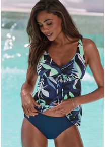 B&uuml;gel-Tankini Sunseeker "Allis", Damen, Gr. 46, Cup D, blau, mint, Microfaser, Microfaser, bedruckt, Bikini-Sets B&uuml;gel-Tankini, mit Schleife