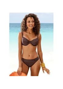 B&uuml;gel-Bikini-Top s.Oliver "Rome", Damen, Gr. 42, Cup D, braun, Microfaser, Polyamid, unifarben, Bikini-Oberteile, in verschiedenen Unifarben