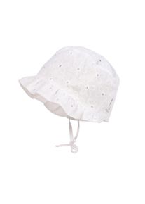 Fischerhut MaxiMo, Jungen, Gr. 43, schneewei&szlig;, bl&uuml;tenstickerei, Web, Baumwolle, H&uuml;te Fischerhut, Schneewei&szlig;, Bl&uuml;tenstickerei, Sommerhut, Baby-Girl, Festiv