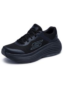 Sneaker Skechers "MAX CUSHIONING", Damen, Gr. 41, schwarz, Lederimitat, Mesh, unifarben mit Farbeinsatz, Schuhe Sneaker, Laufschuh, Sportschuh, Schn&uuml;rschuh, Freizeitschuh mit Max Cushioning