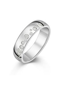 Fingerring Firetti "Schmuck Geschenk Silber 925 Damenring Ring Sternenhimmel" Gr. 58, silberfarben, kristallwei&szlig;, Fingerringe, Damen, 58, Silber 925 (Sterlingsilber), 5,45mm, Fingerring, mit Zirkonia (synth.)