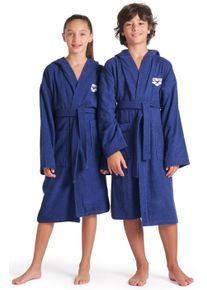 Bademantel arena "arena Kinder Junior Zeppelin Bademantel" Gr. 152, navy, wei&szlig;, L:100cm, Baumwolle, Hausm&auml;ntel, Bademantel, Bademantel, Kinder, M&auml;dchen, Jungen, Schwimmbad, weich, gem&uuml;tlich