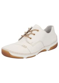 Sneaker Rieker, Damen, Gr. 38, beige, Lederimitat, Schuhe Sneaker, Schn&uuml;rschuh, Halbschuh, Casual-Schn&uuml;rer mit softer Innensohle