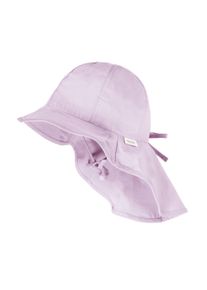 Sonnenhut MaxiMo, Jungen, Gr. 51, flieder, Popeline, Baumwolle, unifarben, H&uuml;te Sonnenhut, mit Nackenschutz, mit Schleife, mit Bindeband, basic, bequem