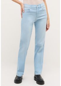 Straight-Jeans Angels "Lara", Damen, Gr. 46, L&auml;nge 28, bleached blau used, Denim/Jeans, Obermaterial: 89% Baumwolle, 8% Polyester, 3% Elasthan, Jeans Straight-Jeans, Wide Leg