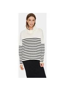 Rollkragenpullover SAINT TROPEZ "GrilaSZ Cowlneck", Damen, Gr. M (38), grau (ice), Strick, Obermaterial: 80% Viskose, 20% Polyacryl, unifarben, Pullover Rollkragenpullover