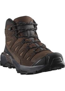 Wanderschuh Salomon "X ULTRA 360 LEATHER MID GORE-TEX", Herren, Gr. 44, schwarz earth, delicioso, castlerock, Leder, Textil, Schuhe Wanderschuh, wasserdicht
