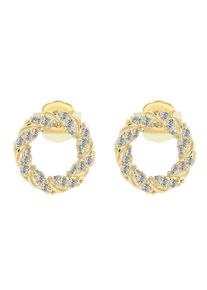 Adelia&acute;s Paar Ohrstecker ADELIA&acute;S "Damen Ohrringe &iquest; Ohrstecker aus 925 Silber", gold, Ohrringe, Damen, Silber 925 (Sterlingsilber), Paar Ohrstecker