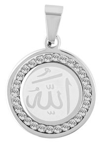 Adelia&acute;s Kettenanh&auml;nger ADELIA&acute;S "Unisex Anh&auml;nger aus Edelstahl mit Strass Steinchen", silber, Schmuckanh&auml;nger, Damen, Edelstahl, Kettenanh&auml;nger