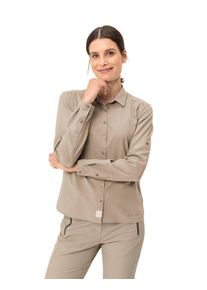 Langarmshirt Vaude "WOMEN'S ROSEMOOR LS SHIRT IV", Damen, Gr. 46, linen, Obermaterial: 100% Polyester, Shirts Langarmshirt, Langarm, f&uuml;r Trekking und Wandern, leicht und atmungsaktiv