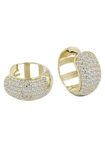 Adelia&acute;s Paar Creolen ADELIA&acute;S "Damen Ohrringe &iquest; Creole aus 333 Gold mit Zirkonia", gold, Ohrringe, Damen, Paar Creolen