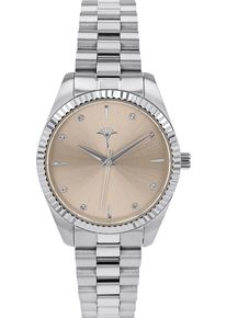 JOOP! Quarzuhr JOOP, silber (silberfarben), Armbanduhren, Damen, Quarzuhr, Armbanduhr, Damenuhr, Edelstahlarmband, analog, Zirkonia (synth.)