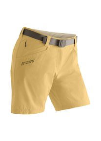 Funktionsshorts Maier Sports "Lulaka Shorts", Damen, Gr. 46, Normalgr&ouml;&szlig;en, hellgelb, 90% Polyamid, 10% Elasthan, Hosen Funktionsshorts, Damen Shorts, kurze Wanderhose, Outdoorhose mit 4 Taschen, Regular Fit