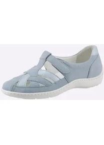 Waldl&auml;ufer Klettschuh WALDL&Auml;UFER, Damen, Gr. 8, blau (bleu), Nubukleder, Basic, Schuhe Klettschuh