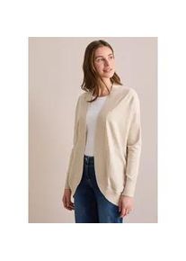 Cardigan Cecil, Damen, Gr. XL (44), beige (pearl beige melange), Stoff, 50% Viskose, 28% Polyester, 22% Nylon, unifarben, normal lang, ohne Ausschnitt, B&uuml;ndchen, Strickjacken, Feinstrick