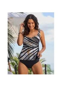 Tankini, Damen, Gr. 40, Cup B, braun (schwarz, braun, bedruckt), Elasthan, Bikini-Sets Tankini