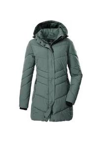 Steppmantel "GW 60 WMN QLTD PRK", Damen, Gr. 46, jade, Obermaterial: 100% Polyester;Futter: 100% Polyester;F&uuml;llung: 100% Polyester, G.I.G.A. DX BY KILLTEC, M&auml;ntel Steppmantel, Schmaler, wasserabweisender Damenparka mit abnehmbarer Kapuze