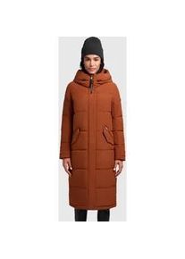 Steppmantel Khujo "DAIRI", Damen, Gr. XL (42), russet braun, Steppware, Obermaterial: 90% Polyester, 10% Elasthan. Futter: 100% Nylon. Wattierung: 100% Polyester, unifarben, knielang, M&auml;ntel Steppmantel