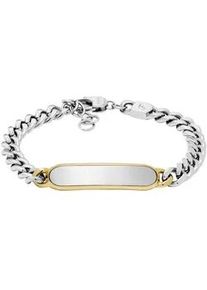 Armband Fossil "Schmuck Geschenk Edelstahl DREW Bicolor", gold (edelstahlfarben, gelbgoldfarben), Armb&auml;nder, Damen, 21cm, Edelstahl, Armband