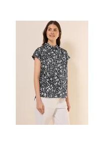 Kurzarmbluse Cecil, Damen, Gr. S (38), wei&szlig; (vanillewei&szlig;), Web, 100% Baumwolle, bedruckt, klassisch normal, V-Ausschnitt, B&uuml;ndchen, Blusen, aus reiner Baumwolle