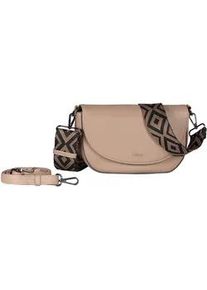 Satteltasche Gabor "Linda", Damen, Gr. B/H/T: 25,5cm x 16,5cm x 9cm, beige (taupe), Polyurethan, Taschen, weiches Kunstleder mit elegantem Schultergurt aus edlem Gewebeband