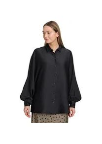 Satinbluse Vera Mont "Damen mit Kragen", Damen, Gr. 36, schwarz, Obermaterial: 100% Polyester, oversize normal, Rundhals, Blusen