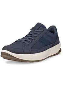 Sneaker Ecco "Byway", Herren, Gr. 41, marine, Leder, Textil, Schuhe Sneaker, Halbschuh, Freizeitschuh, Schn&uuml;rschuh mit softem Schaftrand