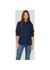 Strickjacke Rabe, Damen, Gr. 40, marine, Obermaterial: 50% Baumwolle, 50% Polyacryl, unifarben, Strickjacken Strickjacke, mit Rei&szlig;verschluss und Stehkragen