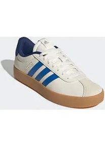 Sneaker Adidas SPORTSWEAR "VL COURT 3.0", Herren, Gr. 40, wei&szlig; (core wei&szlig;, bright royal, dunkelblau), Leder, Synthetik, Schuhe Sneaker, inspiriert vom Design des Adidas samba, Topseller