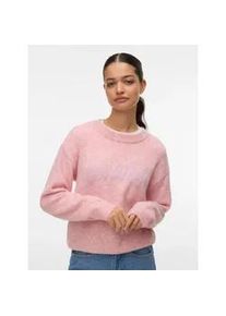 V&eacute;ro Moda Strickpullover VERO MODA "VMAMOREMIO LS O-NECK PULLOVER BOO", Damen, Gr. S, rosa (rose elegance detail:melange with pink dogwood, mon amour), Strick, Obermaterial: 84% Polyester, 9% Polyacryl, 3% Viskose, 2% Elasthan, 1% metallisierte Fasern, 1% sonstige Fasern, gemustert, meliert, regular fit normal, Rundhals, Rippstrickb&uuml;ndchen, Pullover Strickpullover