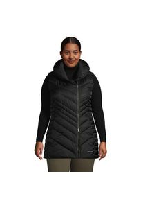 LANDS' END Steppweste THERMOPLUME mit Webpelzfutter, Damen,  Schwarz, Polyester, by Lands' End