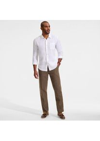 LANDS' END Classic Fit Business-Hose aus Leinenmix, Herren,  Braun, Leinen/Baumwoll-Mischung/Viskose-Mischung, by Lands' End