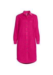 LANDS' END Feincord-Blusenkleid aus Baumwolle, Damen,  Rot, Baumwolle, by Lands' End