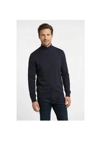 Strickjacke LINDBERGH, Herren, Gr. M, blau (navy), Strick, Obermaterial: 100% Baumwolle, unifarben, regular fit h&uuml;ftbedeckend, Rundhals, Rippb&uuml;ndchen, Strickjacken Strickjacke, mit Stehkragen und Rei&szlig;verschluss