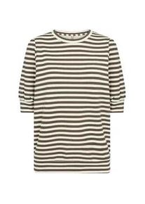 Blusentop soyaconcept "Soya Concept Shirt SC_BARNI", Damen, Gr. S, 8694c hot fudge combi, Obermaterial: 48% Modal, 48% Polyester, 4% Elasthan, Blusen Blusentop