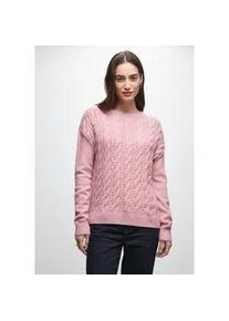 Strickpullover Street One, Damen, Gr. 38, powder pink meliert, Stoff, 51% Viskose, 30% Polyester, 19% Nylon, unifarben, normal normal, Rundhals, Rippb&uuml;ndchen, Pullover Strickpullover, aus softem Materialmix