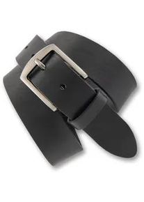 Bernd G&ouml;tz Lederg&uuml;rtel BERND G&Ouml;TZ "Lederg&uuml;rtel mit solider silberner Dornschlie&szlig;e", Herren, Gr. 105, schwarz, Rindsleder, G&uuml;rtel Lederg&uuml;rtel