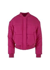 Winterjacke Urban Classics "Urban Classics Damen Ladies Puffer Blouson", Damen, Gr. S, hibiskuspink, 100% Polyester, unifarben, normal, V-Ausschnitt, Jacken Winterjacke