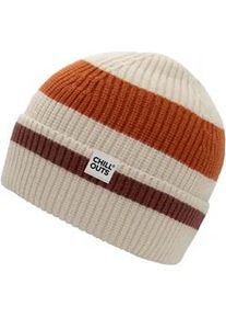 Beanie Chillouts "Bastian Hat", Herren, beige (cream), Materialmix, gestreift, M&uuml;tzen Beanie, mit sportlichem Streifen-Design, Logo-Label