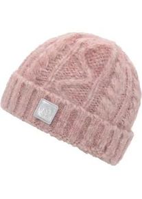 Beanie Chillouts "Rory Hat", Damen, pink, Obermaterial: 54% Polyacryl, 41% Polyamid, 5% Alpaka, unifarben, M&uuml;tzen Beanie, Beanie mit Zierstrick