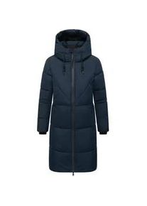 Steppmantel Navahoo "K&auml;ltekuschel XIV", Damen, Gr. XXL (44), navy, Obermaterial: 100% Polyester; Innenfutter: 100% Polyester; Wattierung: 100% Polyester; &Auml;rmelfutter: 100% Polyester, tailliert ca. Mitte Oberschenkel, hoch geschlossener Ausschnitt, eng Rippstrickb&uuml;ndchen, M&auml;ntel Steppmantel, Warmer Damen Wintermantel mit Fleece-gef&uuml;ttertem Kragen