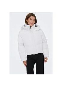 Steppjacke Only "ONLDIXIE LIFE PUFFER JACKET CC OTW", Damen, Gr. L, hellwei&szlig; detail:lining walnut, Web, Obermaterial: 100% Polyester, unifarben, regular fit, Jacken Steppjacke