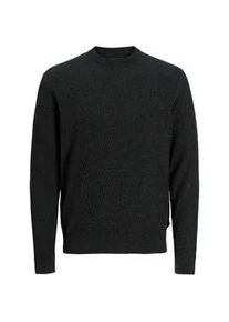 Jack & Jones Strickpullover JACK & JONES "JPRBLAREAGAN KNIT CREW NECK", Herren, Gr. S, volcanic ash detail:twist, Strick, Obermaterial: 100% Baumwolle, unifarben, regular fit normal, Rundhals, Rippb&uuml;ndchen, Pullover Strickpullover