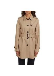 Langjacke Tommy Hilfiger "HERITAGE SINGLE BREASTED TRENCH", Damen, Gr. 3XL, beige (nos beige), Web, Obermaterial: 100% Baumwolle, unifarben, tailliert Po-bedeckend, 2-Naht-&Auml;rmel gerader Abschluss, Jacken Langjacke, mit den typischen Trenchcoat-Details, Topseller