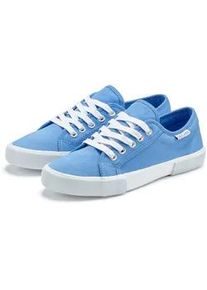 Sneaker Lascana, Damen, Gr. 41, hellblau, Obermaterial: 100% Textilmaterial. Decksohle: 100% Textilmaterial. Futter: 100% Textilmaterial. Laufsohle: 100% Synthetik, unifarben, Basic, Schuhe Skaterschuh Canvassneaker Sneaker low, aus Textil, Schn&uuml;rhalbschuh, Freizeitschuh, Turnschuh